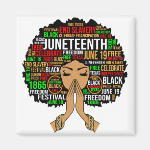 Juneteenth Queen Black Melanin Praying Women Sista Magnet