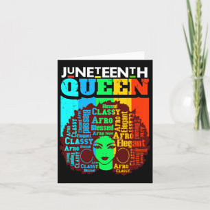 Juneteenth Queen Black Sista Afro Melanin Girl Mag Card