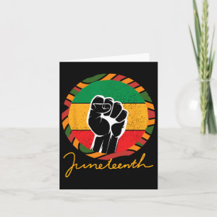 Juneteenth Rastafari African American Black Fist C Card