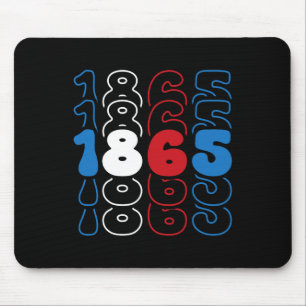 Juneteenth Red White Blue Flag Colours 1865  Mouse Pad