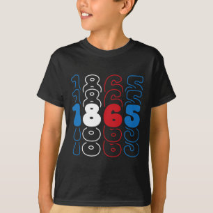 Juneteenth Red White Blue Flag Colours 1865 T-Shirt
