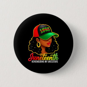 Juneteenth remembering ancestors black women 2 inch round button