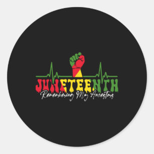 Juneteenth Remembering My Ancestors Black History Classic Round Sticker