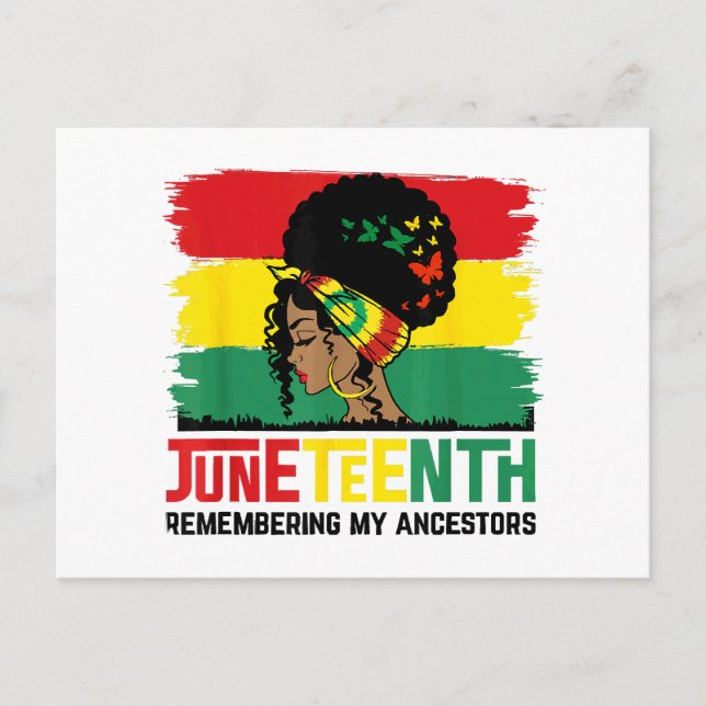 Juneteenth Remembering My Ancestors Celebrate Blac Postcard (Front)