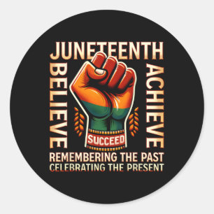Juneteenth Remembering The Past Pride Black Melani Classic Round Sticker