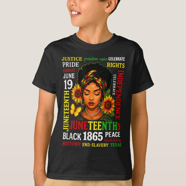 Juneteenth Shirts Celebrating Black Freedom 1865 B (Front)