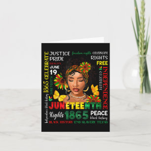 Juneteenth Shirts Celebrating Black Freedom 1865 B Card