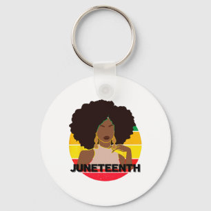 Juneteenth Shirts Women Black History African Quee Keychain