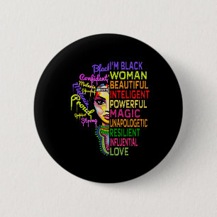 Juneteenth Shirts Women History Month Black Girl M 2 Inch Round Button