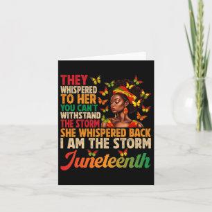 Juneteenth Shirts Women I Am The Storm Black Freed Card