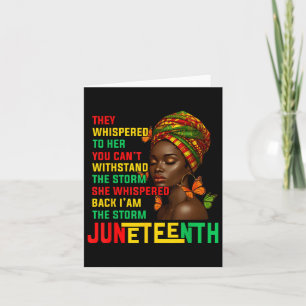 Juneteenth Shirts Women I Am The Storm Black Freed Card
