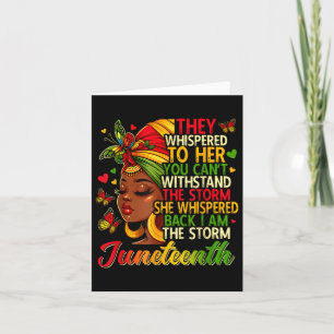 Juneteenth Shirts Women I Am The Storm Black Freed Card