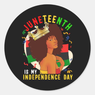 Juneteenth Shirts Women Juneteenth Women Queen Classic Round Sticker