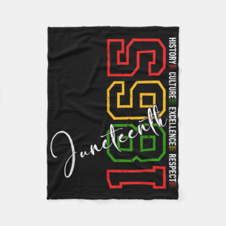 Juneteenth Shirts Women Men African American Junet Fleece Blanket