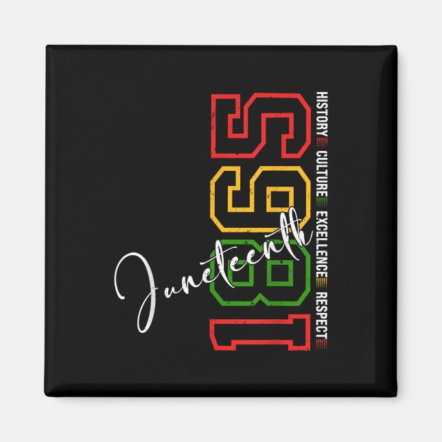 Juneteenth Shirts Women Men African American Junet Magnet (Front)
