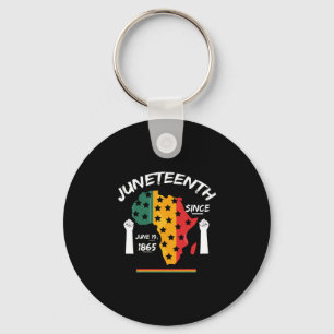 Juneteenth Since June 19th 1865 T-shirt Free Ish Keychain