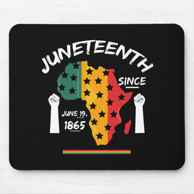 Juneteenth Since June 19th 1865 T-shirt Free Ish Mouse Pad (Front)