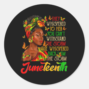 Juneteenth Storm Black Black History Month  Classic Round Sticker