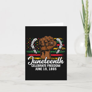 Juneteenth Tee For Man Flag Black Emancipation Day Card