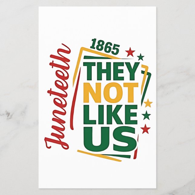 Juneteenth They Not Like Us 1865 Black History  Flyer (Front)