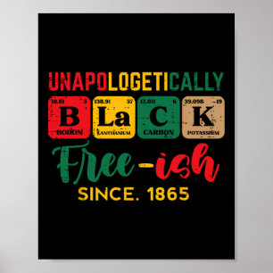 Juneteenth Unapologetically Black Periodic Women M Poster