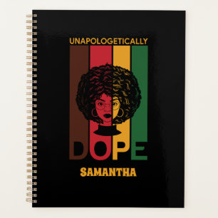 Juneteenth   Unapologetically Dope   Afro Woman Planner