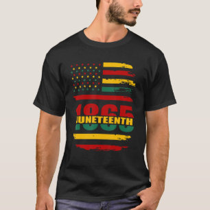 Juneteenth Us Flag Free Ish Since 1865 Black Histo T-Shirt