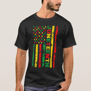 Juneteenth Usa Flag Black History Day Afro America T-Shirt