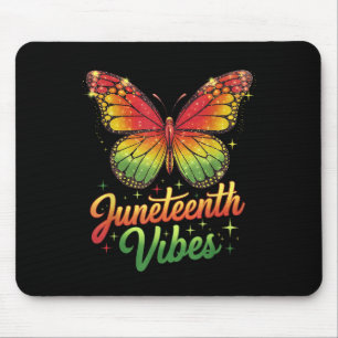 Juneteenth Vibes 1865 Butterfly African American Mouse Pad