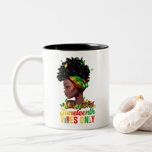 Juneteenth Vibes Coffee Mug (With Donut)