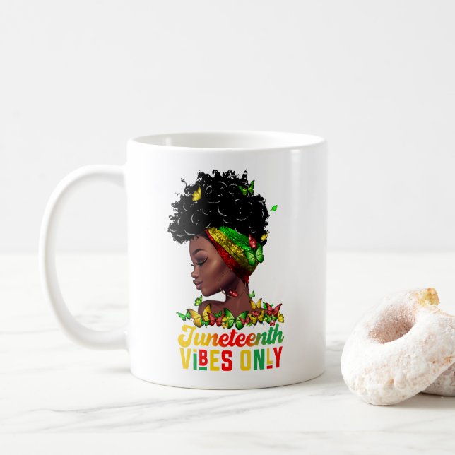 Juneteenth Vibes Coffee Mug (With Donut)