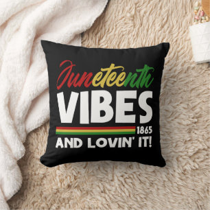 Juneteenth Vibes - Freedom Day 1865 Black History Throw Pillow