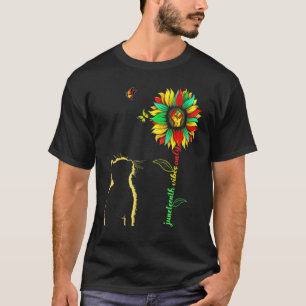 Juneteenth Vibes Only 1865 Sunflower Black Freedom T-Shirt