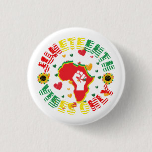 Juneteenth Vibes Only Celebrate Freedom! 1 Inch Round Button