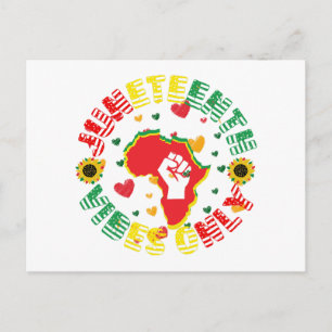 Juneteenth Vibes Only Celebrate Freedom! Holiday Postcard