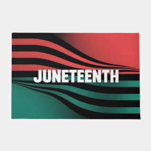 Juneteenth Wavy Stripes Design Doormat