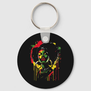 Juneteenth Women Celebrate Black Freedom History M Keychain