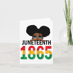 Juneteenth Women Girls Kids Flag 1865 2 Card