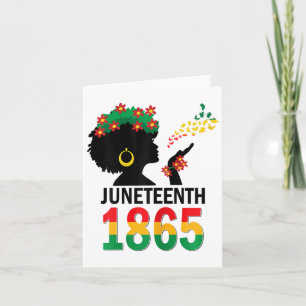 Juneteenth Women Girls Kids Flag 1865  Card