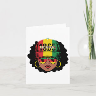 Juneteenth Women Girls Queen African American Blac Card