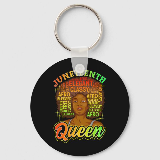 Juneteenth Women Juneteenth Shirts Natural Afro Qu Keychain (Front)