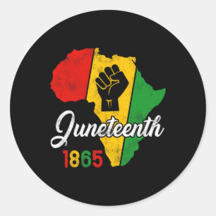 Juneteenth Women Men Black Freedom 1865 History Mo Classic Round Sticker