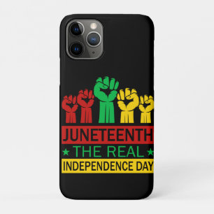 Juneteenth Word Art Pan Africa Colours  iPhone 11 Pro Case