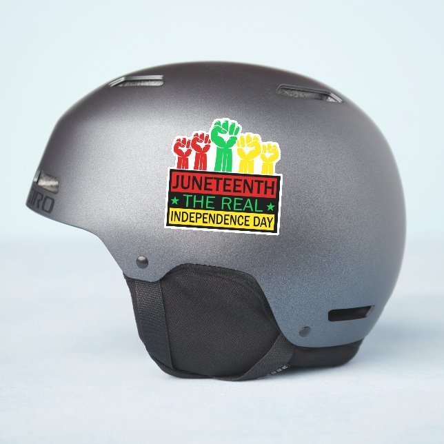 Juneteenth Word Art Pan Africa Colours Vinyl (Helmet Side)