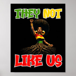 Juneteeth Black History Month They Not Like Us  Poster