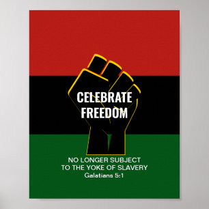 Juneteeth CELEBRATE FREEDOM Customizable Scripture Poster