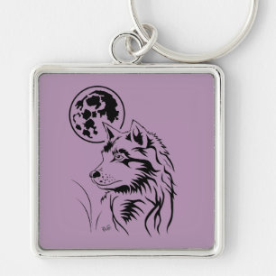 junger träumender Wolf Keychain