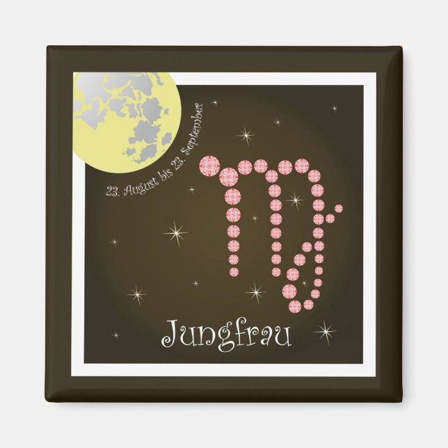 Jungfrau 23. August bis 23. September Magnet (Front)