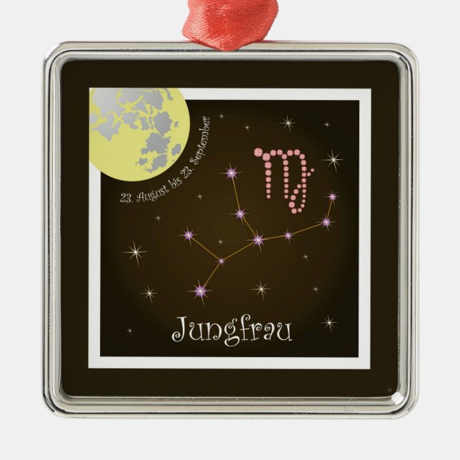 Jungfrau 23. August bis 23. September Ornament (Front)