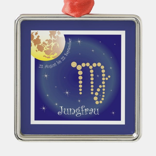 Jungfrau 23. August bis 23. September Ornament (Front)